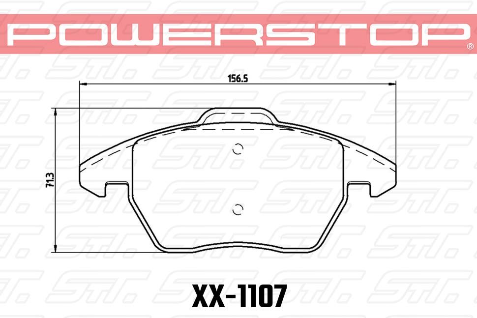 Колодки тормозные 23-1107 PowerStop Z23 передние AUDI A3; VW GOLF 5,6, PASSAT B6, B7
