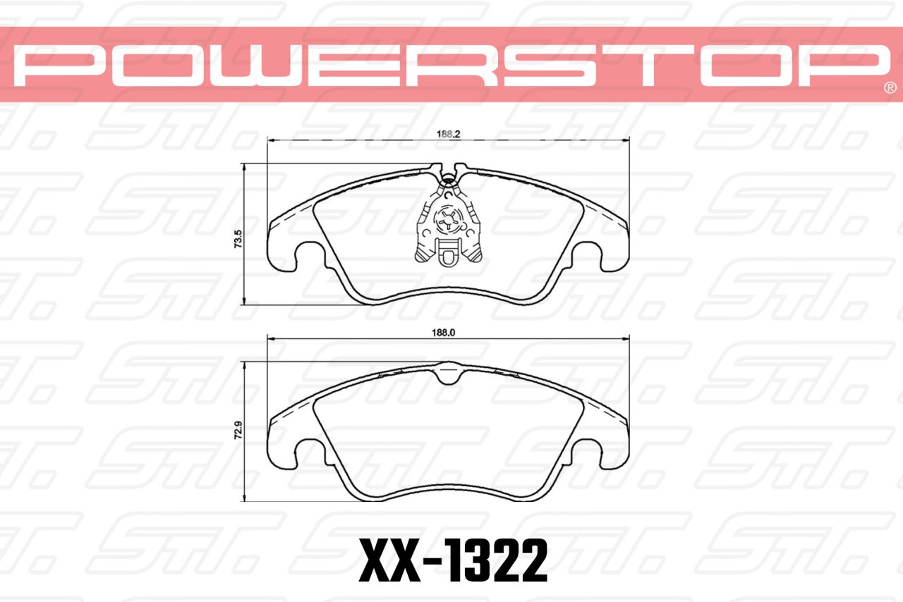 Колодки тормозные 23-1322 PowerStop Z23 передние AUDI A4 8K (B8); A5 8T; Q5