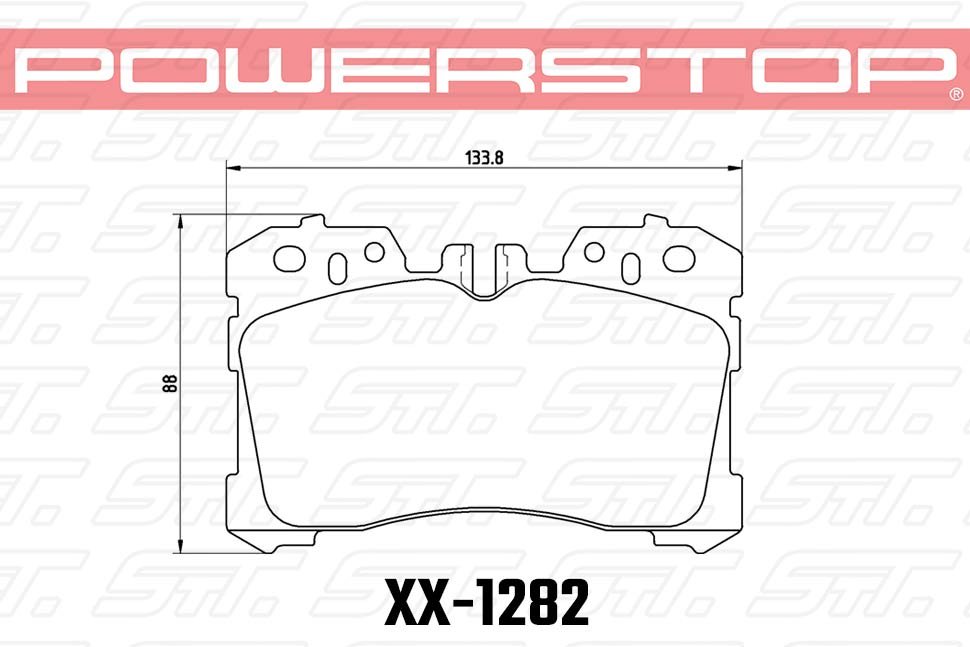 Колодки тормозные 23-1282 PowerStop Z23 передние Lexus LS (F4), LS350, LS500 2017->
