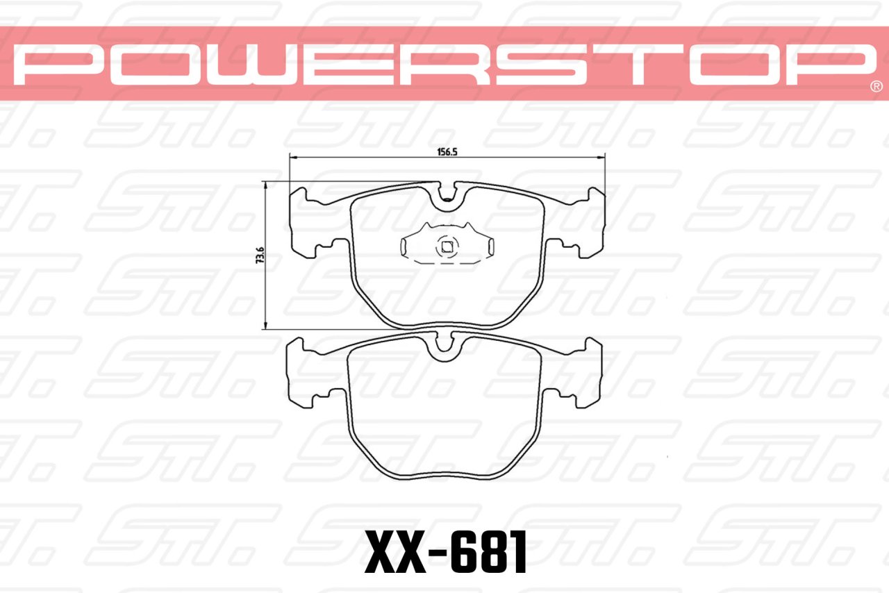 Колодки тормозные 17-681 PowerStop Z17 передние BMW X5 E53 / M5 E39 / E39