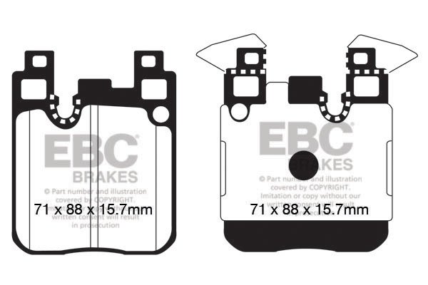 Колодки тормозные DP52133NDX EBC Bluestuff BMW задние M4 F82; M3 F80; M2 F87; M-Performance