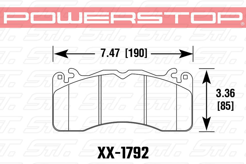 Колодки тормозные 23-1792 PowerStop Z23 передние FORD MUSTANG BREMBO PACKAGE 2015->