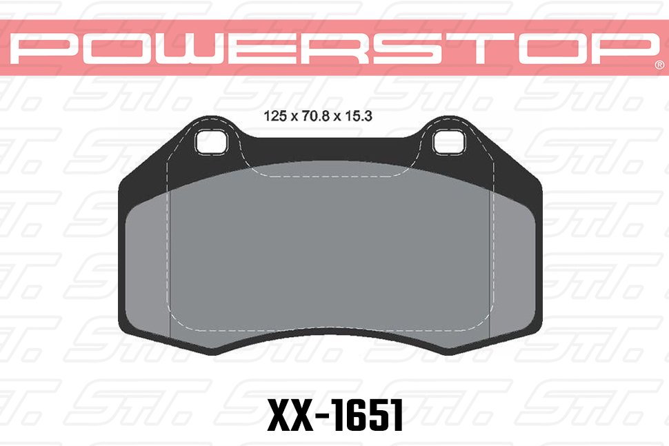 Колодки тормозные 36-1651 PowerStop Z36 передние Brembo Renault Clio3 RS; Megane 2 Sport; Mazda ND