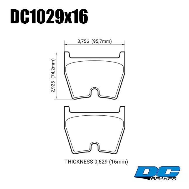 Колодки тормозные DC1029S16 DC Brakes R24 суппорт Brembo 8 поршней; JBT FB8P (комплект 8 шт)