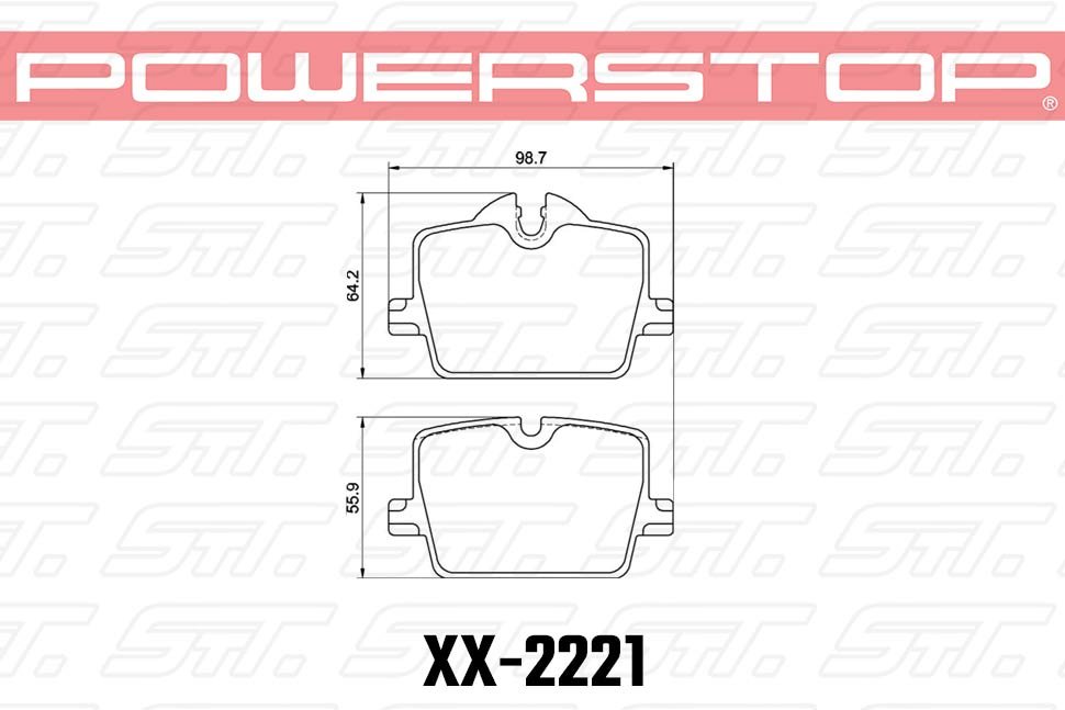 Колодки тормозные 26-2221 PowerStop Z26 задние BMW 3 G20; 4 G22; Z4 G29; TOYOTA SUPRA 2019->