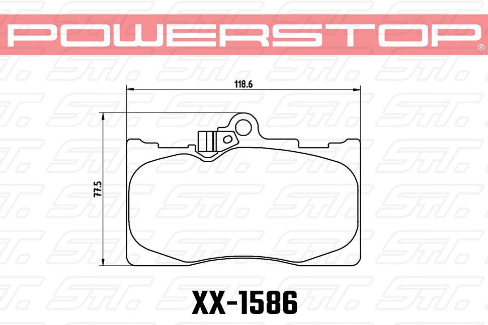 Колодки тормозные 26-1586 PowerStop Z26 перед Toyota Celsior 4.3 (UCF3) Lexus GS 2005-> ; IS III