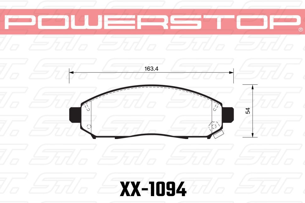 Колодки тормозные 23-1094 PowerStop Z23 передние NISSAN Pathfinder 2005->