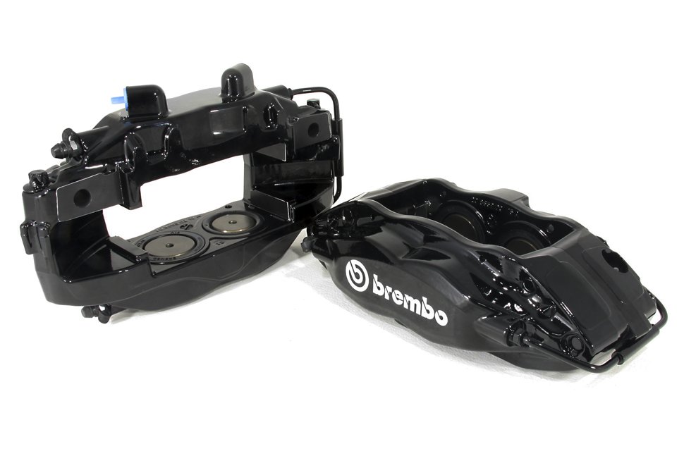 Комплект суппортов 2 шт. Черные, Brembo 4 поршня: 40mm - 44mm