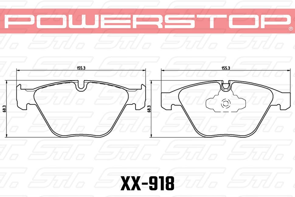 Колодки тормозные 23-918 PowerStop Z23 передние BMW E90, 92, 335i, M3 E90, E60