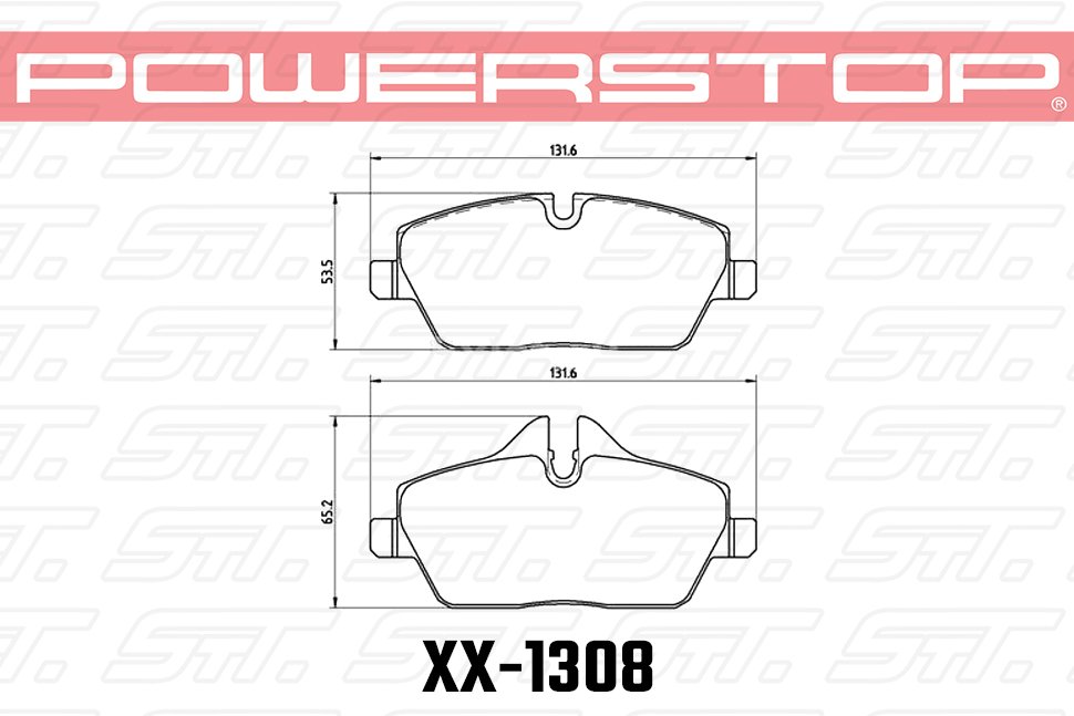 Колодки тормозные 23-1308 PowerStop Z23 передние MINI COOPER 2 (R56) / BMW 1 (E8x) 116i, 118i