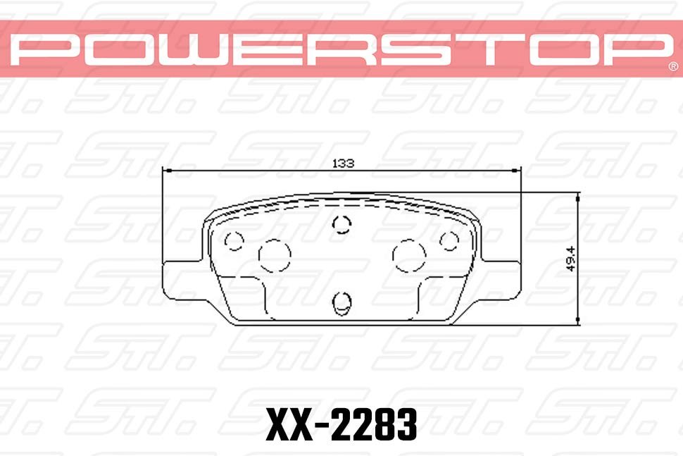 Колодки тормозные 23-2283 PowerStop Z23 задние TESLA Model 3; Model Y;