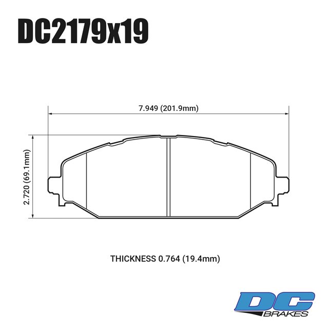 Колодки тормозные DC2179R19 DC brakes Street HD+, перед. RAM 1500 2019->
