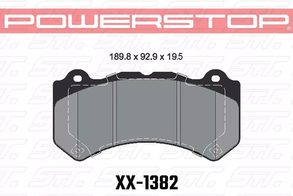 Колодки тормозные 26-1382 PowerStop Z26 передние NISSAN Skyline GTR R35 2008->