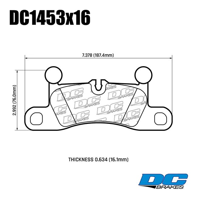 Колодки тормозные DC1453E16 DC Brakes RT.2 задние PORSCHE CAYENNE 92A, TOUAREG 7P5 2010->