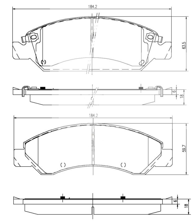 Колодки тормозные HB912Y.710 HAWK LTS Cadillac Escalade, Chevrolet, Suburban передние 2015-2020