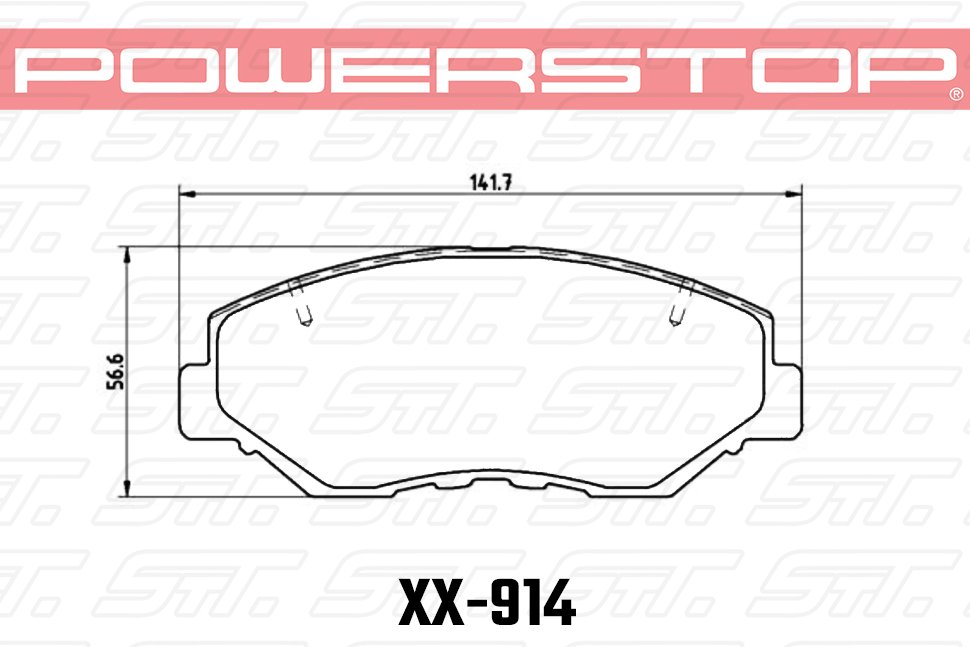 Колодки тормозные 36-914 PowerStop Z36 передние HONDA Accord, CR-V, Pilot; Civic