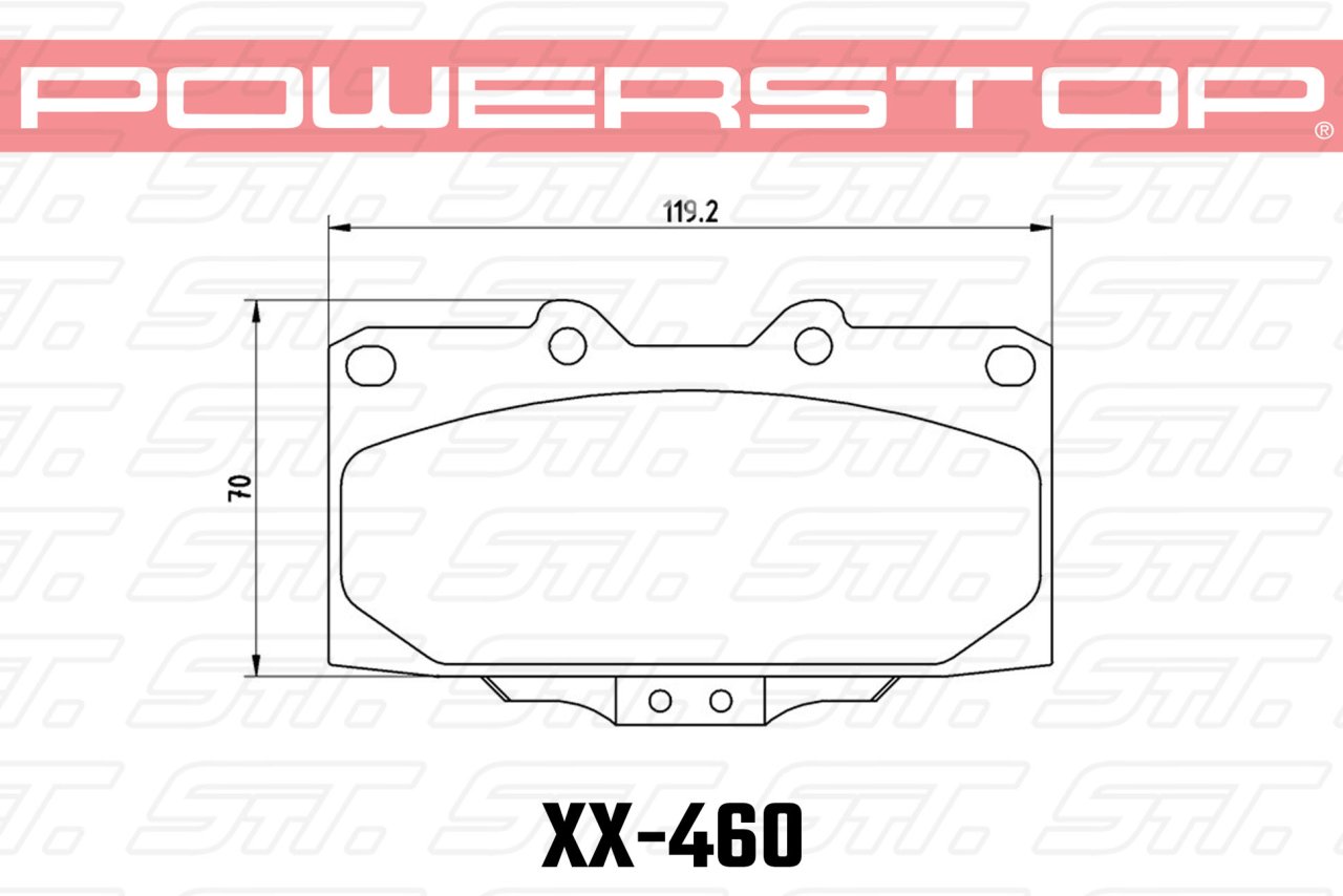 Колодки тормозные 23-460 PowerStop Z23 передние SUBARU Impreza WRX; Nissan 300ZX; HPB тип 1;