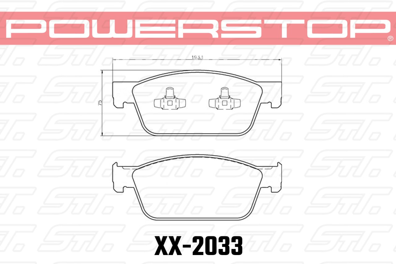 Колодки тормозные 23-2033 PowerStop Z23 передние VW MULTIVAN T5; T6;
