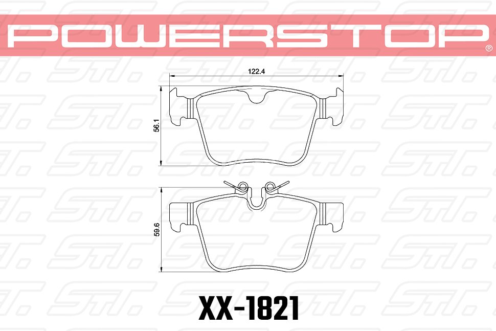 Колодки тормозные 23-1821 PowerStop Z23  задние VOLVO XC60; XC90; JAGUAR XF, F-PACE; LANDROVER
