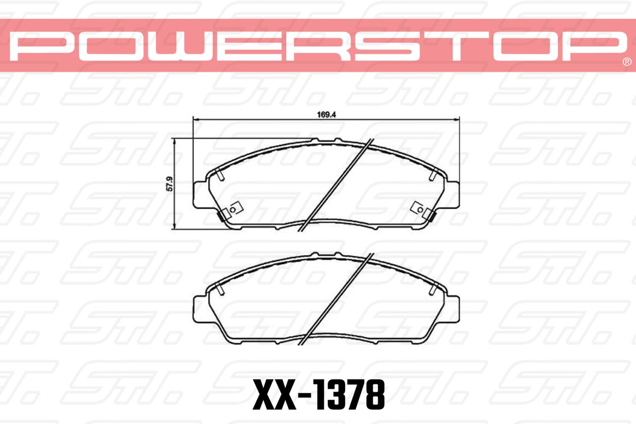 Колодки тормозные 23-1378 PowerStop Z23  передние Honda Pilot; Cadillac XT5; XT6; Chevrolet Travers