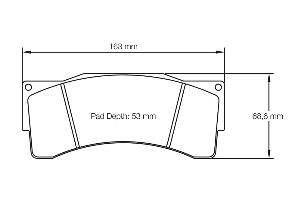 Колодки тормозные 8222-RSL1E PAGID RSL1E RACING AP Racing CP6230D54; CP9665D54; толщина 25mm
