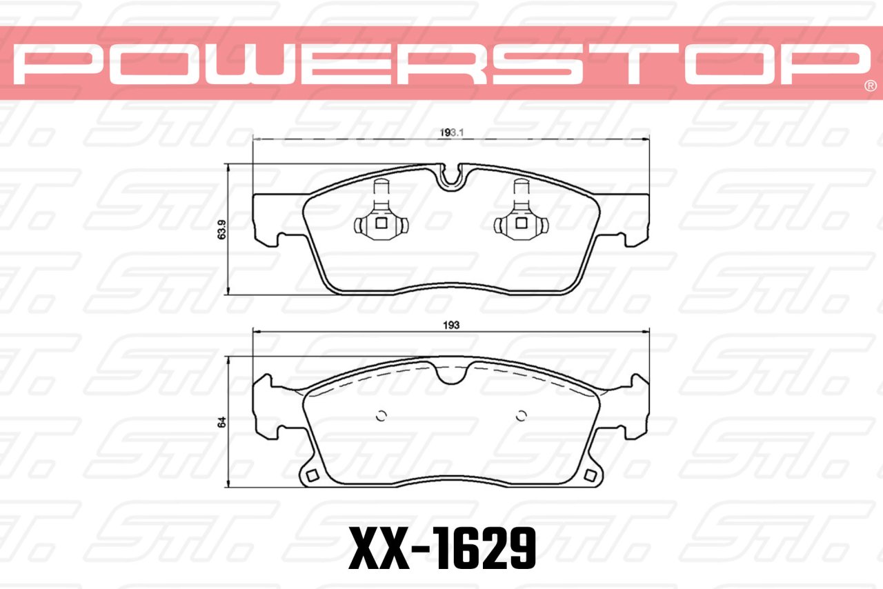 Колодки тормозные 36-1629 PowerStop Z36 передние Без спорт пакета AMG, MB ML350, GL350, GL450
