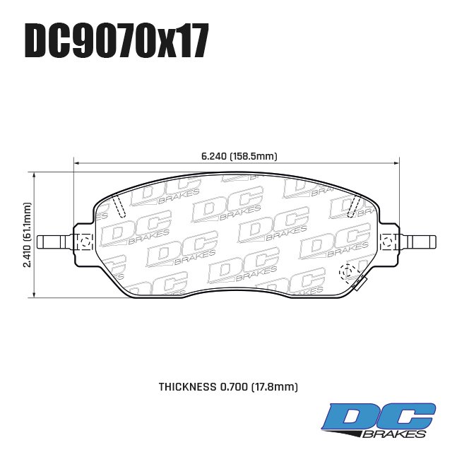 Колодки тормозные DC9070R17 DC brakes Street HD+, перед. TANK 300