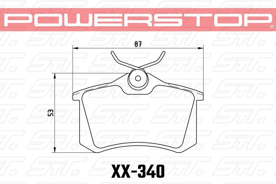 Колодки тормозные 23-340 PowerStop Z23 задние VAG; RENAULT;