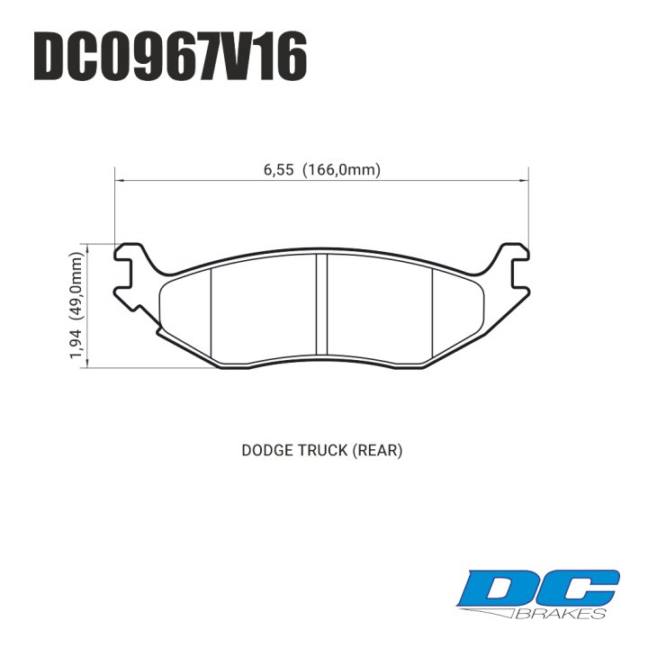 Колодки тормозные DC0967R15 DC Brakes Street HD+, задн. DODGE RAM 1500, DURANGO