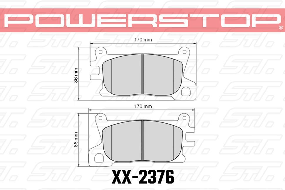 Колодки тормозные 23-2376 PowerStop Z23 передние GENESIS G80; GV80
