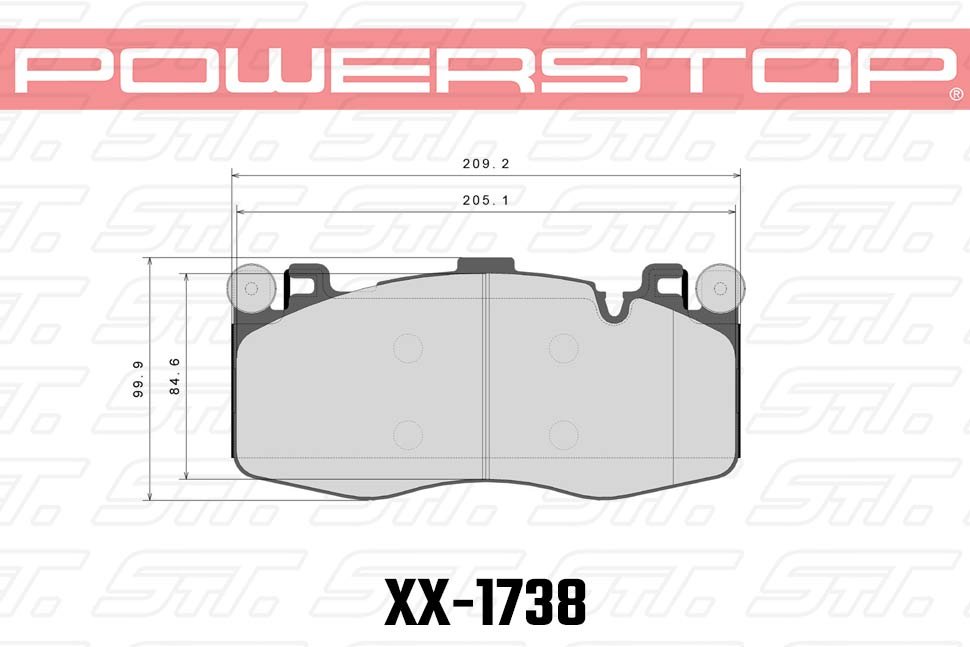 Колодки тормозные 26-1738 PowerStop Z26 передние BMW X5M F85; X6M F86