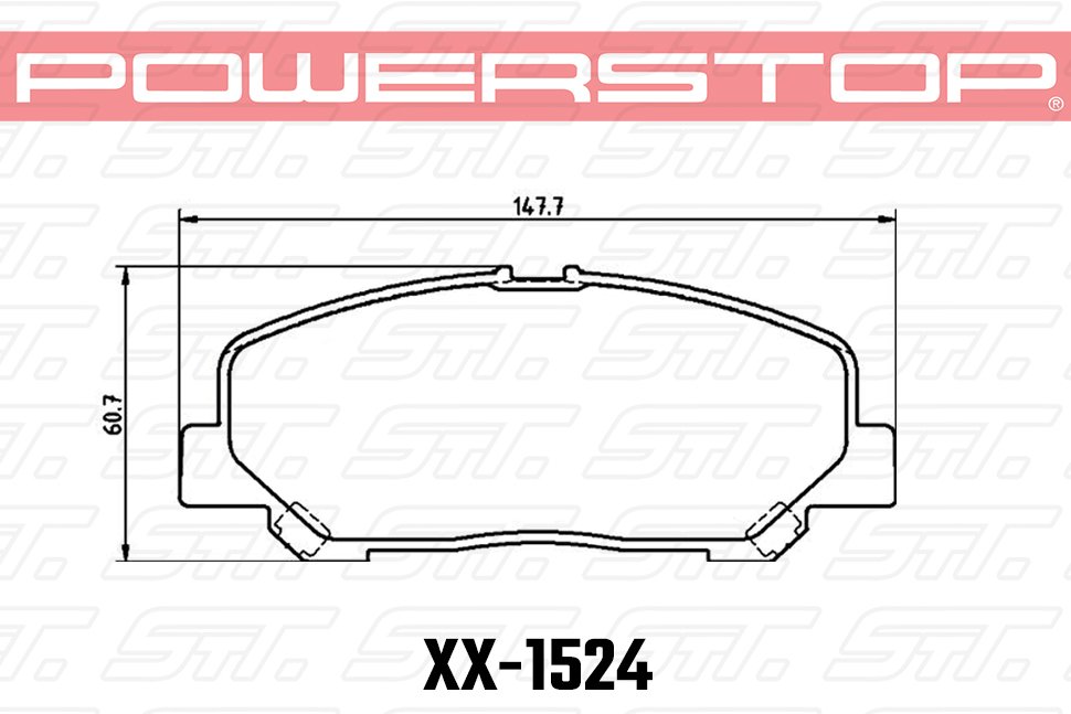 Колодки тормозные 36-1524 PowerStop Z36 передние TOYOTA ALPHARD