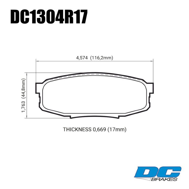 Колодки тормозные DC1304R17 DC brakes Street HD+, задние LEXUS LX570, LX450D, TOYOTA LC200 Tundra