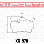 Колодки тормозные 23-978 PowerStop Z23 задние PORSCHE Cayenne (955);  Audi Q7, Touareg