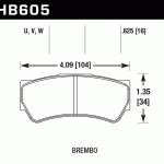Колодки тормозные HB605D.625 HAWK ER-1