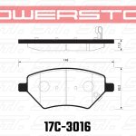 Колодки тормозные 17C-3016 PowerStop Z17 передние Chery Tiggo 4; Tiggo 5; Tiggo 8 PRO; OMODA C5
