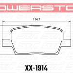 Колодки тормозные 23-1914 PowerStop Z23 задние Cadillac XT5; XT6; CHEVROLET Blazer 2018-> ; Traverse