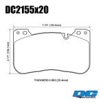 Колодки тормозные DC2155E20 DC Brakes RT.2 перед BMW M5 F90; M8 F92; X5M G05; X6M G06