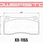 Колодки тормозные 26-1155 PowerStop Z26 Brembo тип A, C, F; JBT CB4P