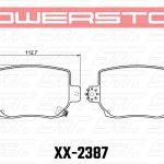 Колодки тормозные 23-2387 PowerStop Z23 задние TESLA Model 3; Model Y;