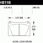Колодки тормозные HB116D.580 HAWK ER-1