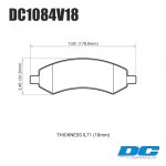 Колодки тормозные DC1084R18 DC Brakes Street HD+, перед DODGE RAM 1500, DURANGO
