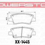 Колодки тормозные 17-1445 PowerStop Z17 задние KIA RIO; SPORTAGE; HYUNDAI SONATA; TUCSON; GEELY;