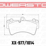 Колодки тормозные 23-1014 PowerStop Z23 передние PORSCHE Cayenne (955); Audi Q7; VW Touareg