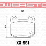 Колодки тормозные 23-961 PowerStop Z23 задние MMC Lancer Evo V-IX; SUBARU WRX STI