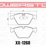 Колодки тормозные 23-1260 PowerStop Z23 передние BMW E90,92, 335i, M3 E90, E60