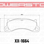 Колодки тормозные 26-1664 PowerStop Z26 передние Porsche 911 Carrera S 2011-15 ; Boxster Spyder 981
