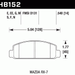 Колодки тормозные HB152D.540 HAWK ER-1