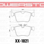 Колодки тормозные 23-1821 PowerStop Z23  задние VOLVO XC60; XC90; JAGUAR XF, F-PACE; LANDROVER
