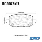Колодки тормозные DC9072R17 DC brakes Street HD+, задние TANK 300; TANK 500